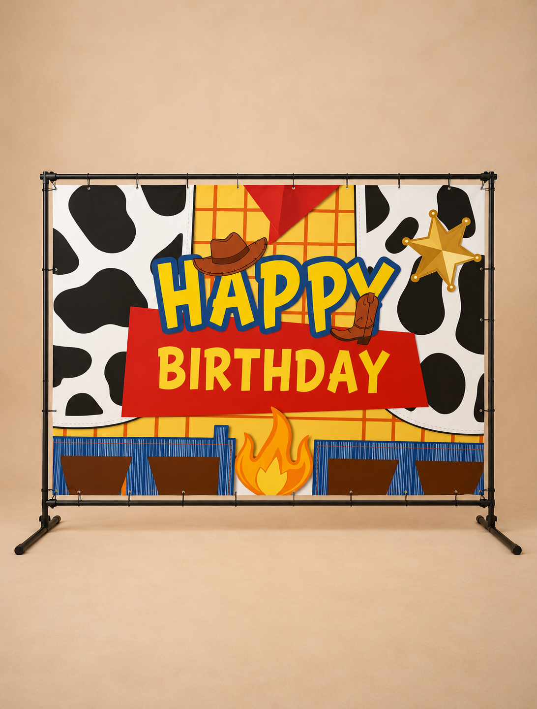Cowboy Birthday Backdrop Banner for Hire (Banner Only)