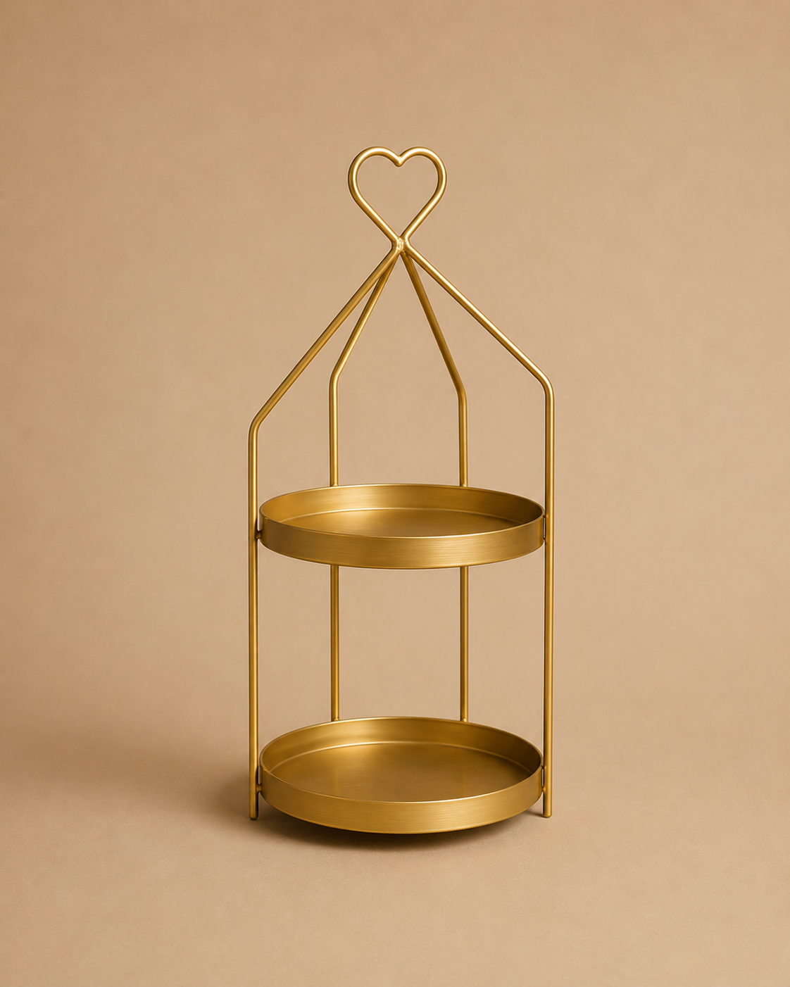 Gold 2 Tier Buffet Display Stand for Hire