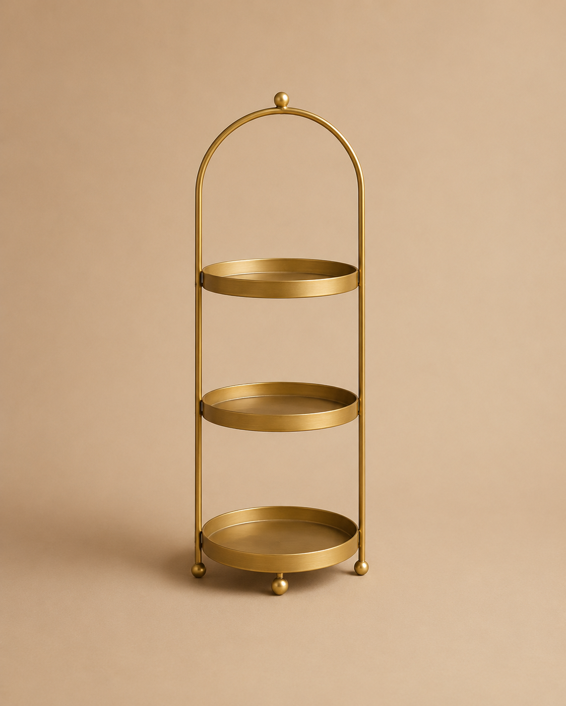 Gold 3 Tier Buffet Display Stand for Hire