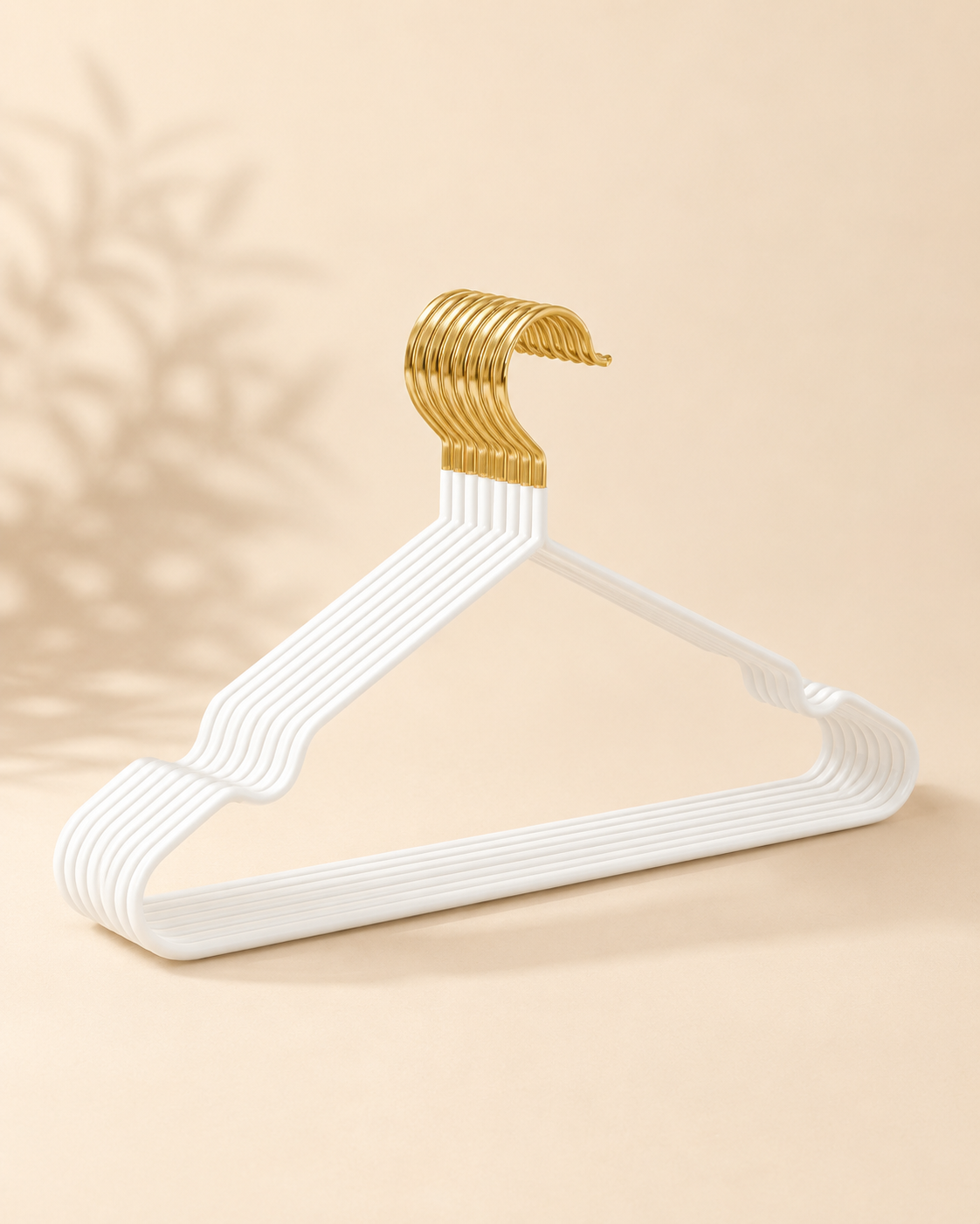 Luxury White & Gold Hanger Set (10 Pack) for Hire