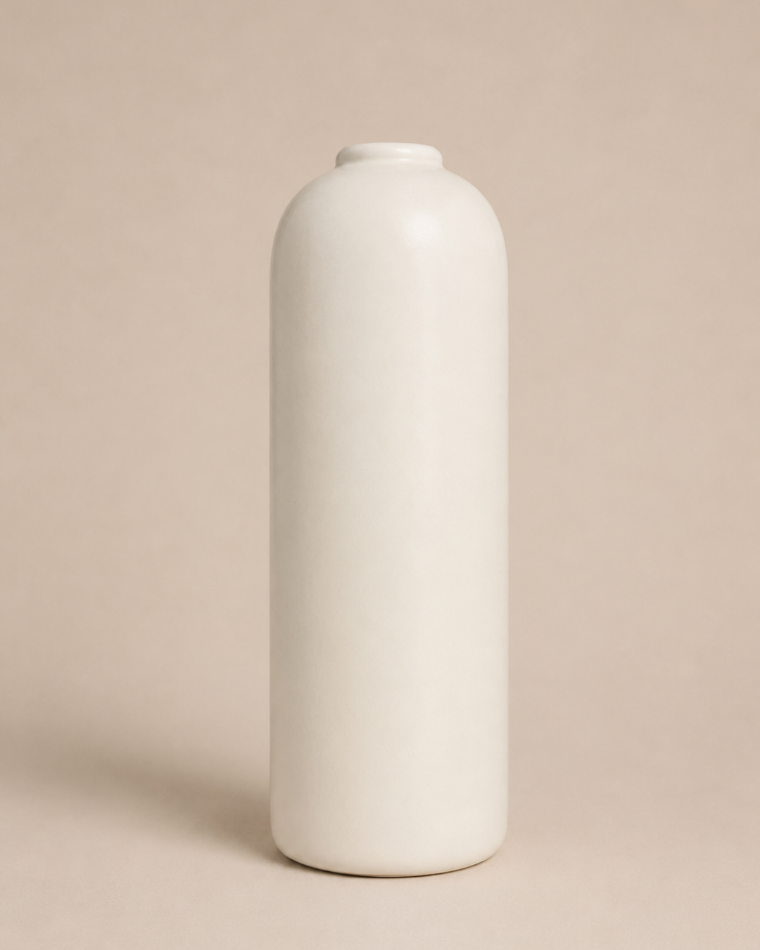 Minimalist White Cylinder Vase to Hire