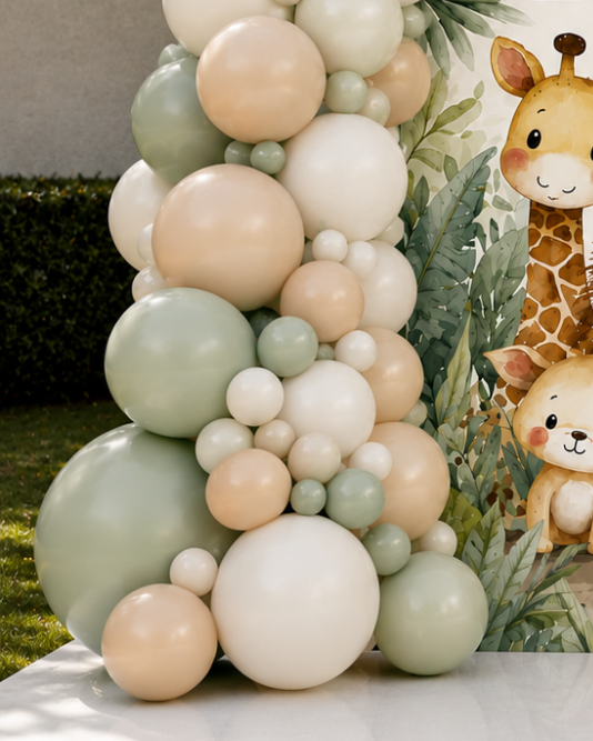 Safari Birthday Backdrop Setup Package