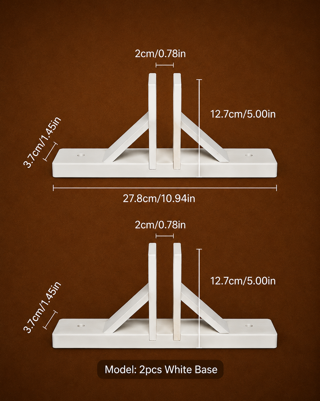 White Poster Backdrop Stand Base Set