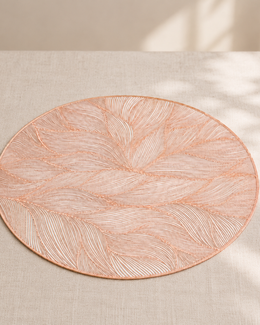 Blush Textured Placemat to Hire