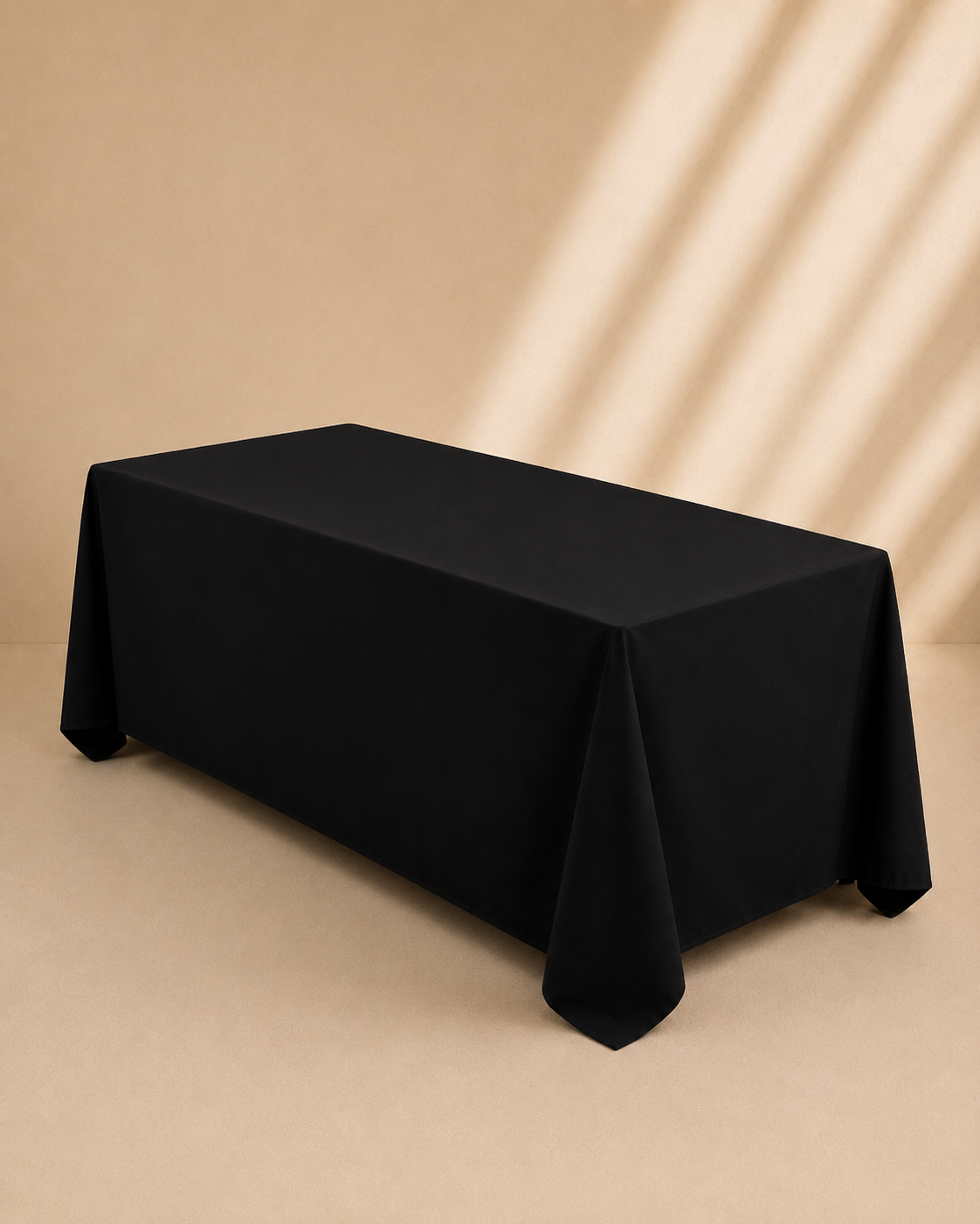 Black Rectangular Tablecloth for Hire