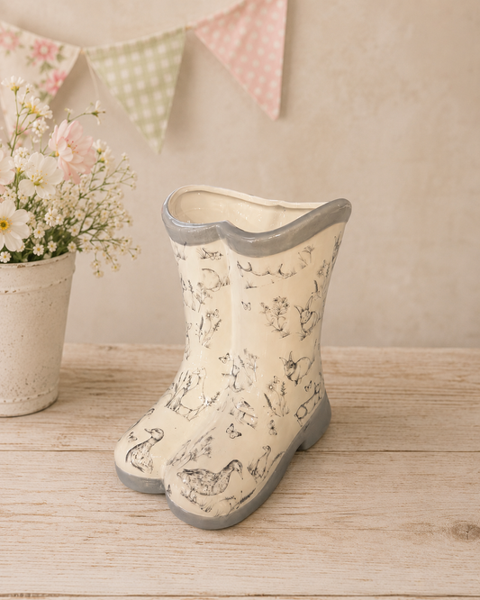 Decorative Wellington Boot Planter for Hire