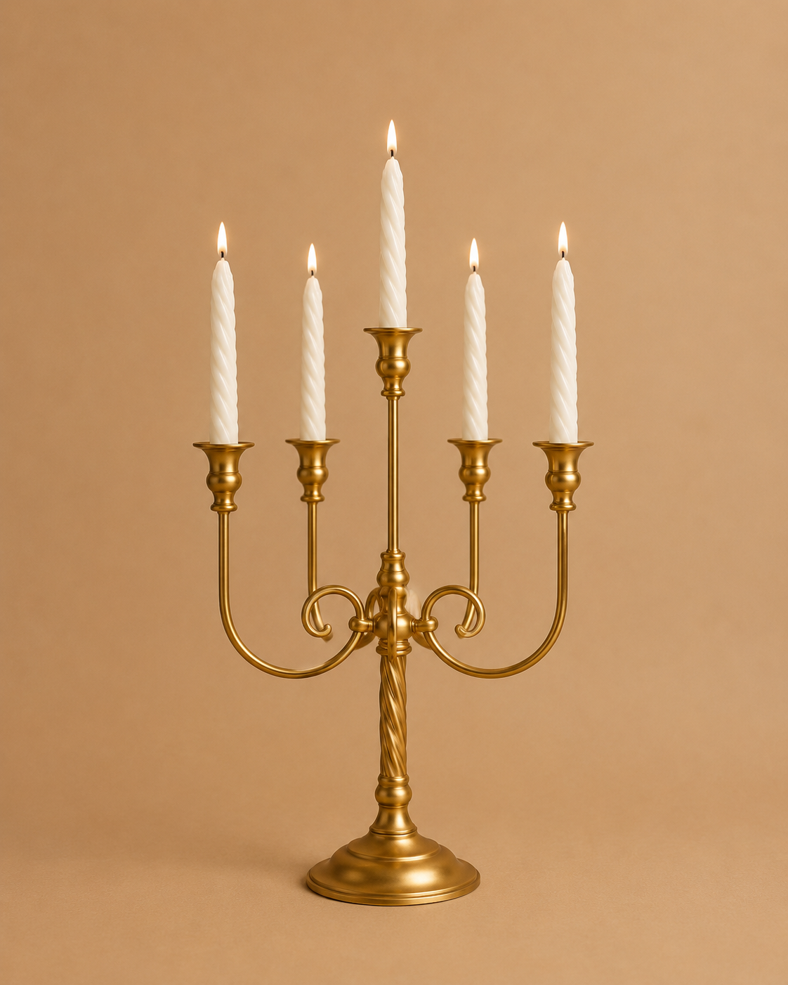 Gold 5 Arm Candelabra for Hire