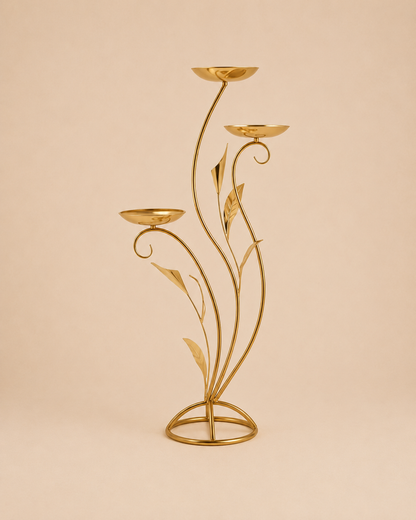 Gold Triple Floral Stand for Hire