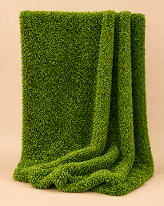 Green Shaggy Rug for Hire
