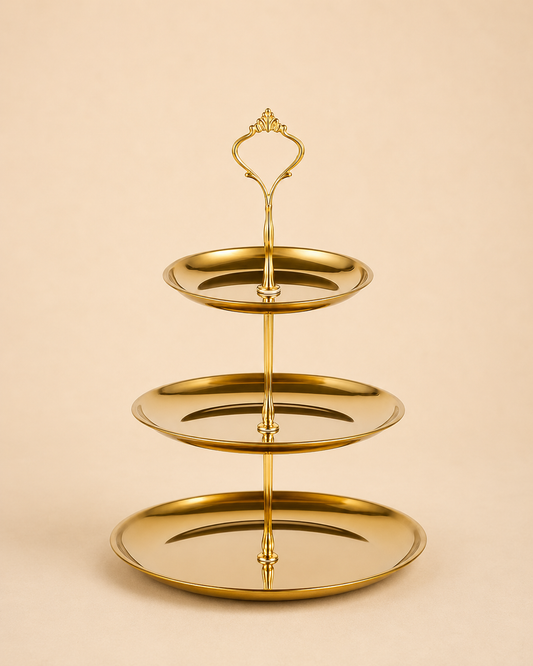 Luxury Gold 3-Tier Dessert Stand for Hire