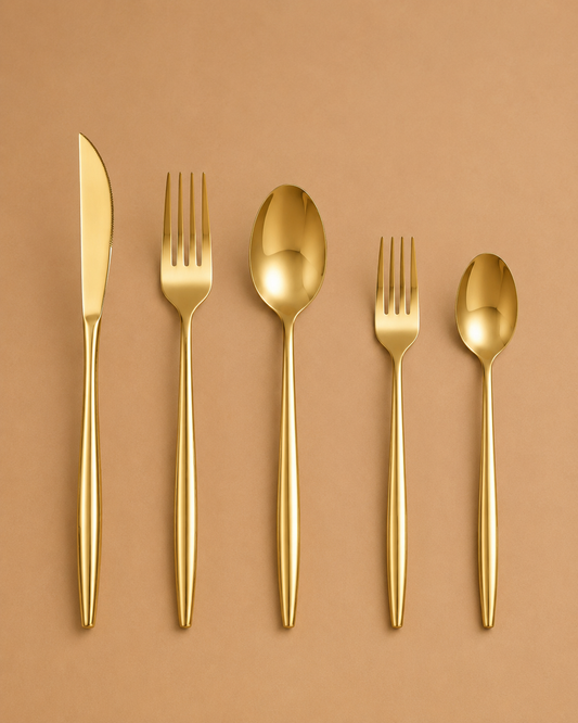 Luxury Gold Cutlery Set for Hire