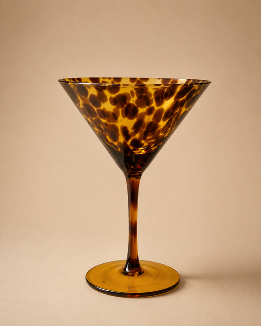 Leopard Martini Glass for Hire