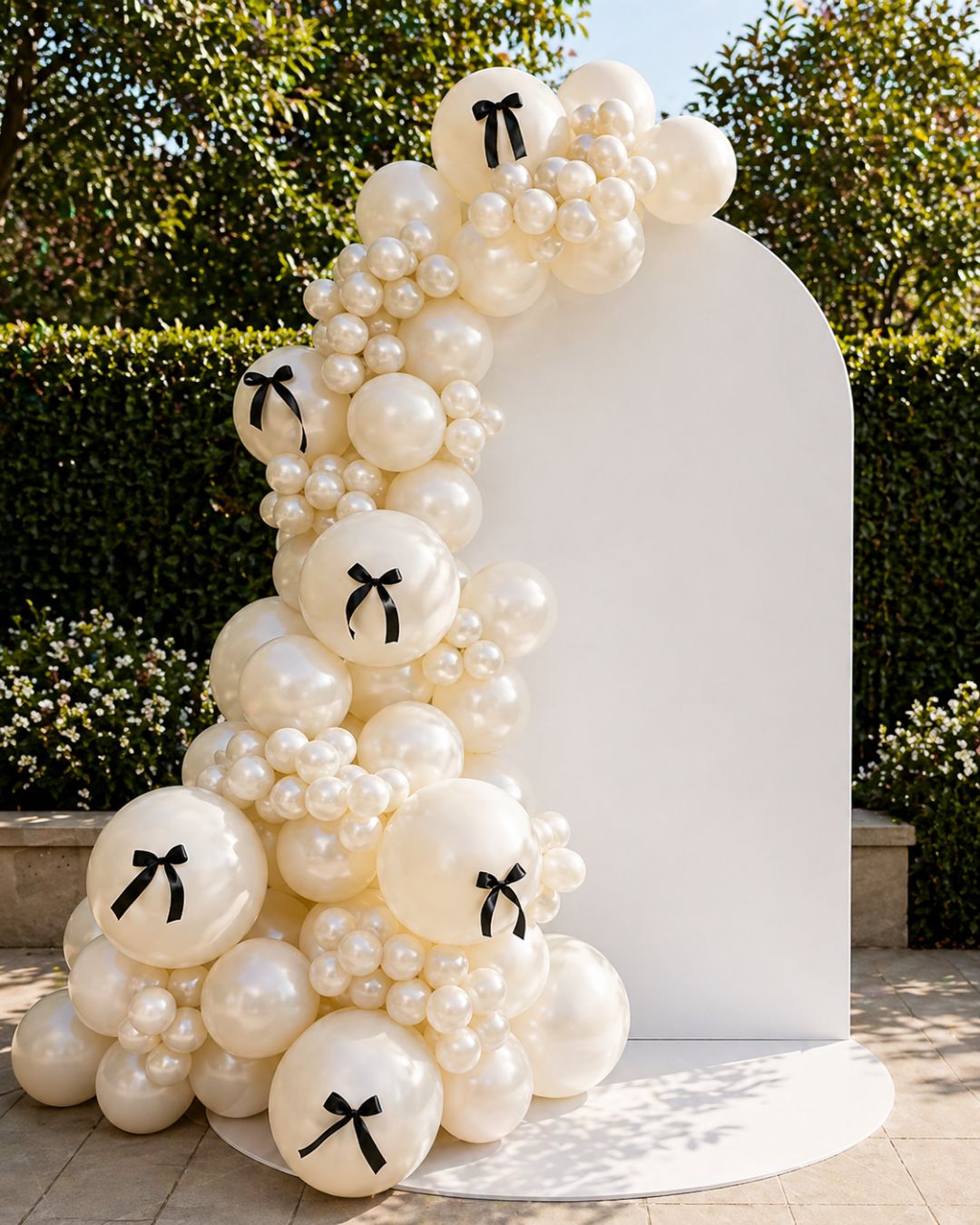Luxury Pearl Balloon Backdrop Setup