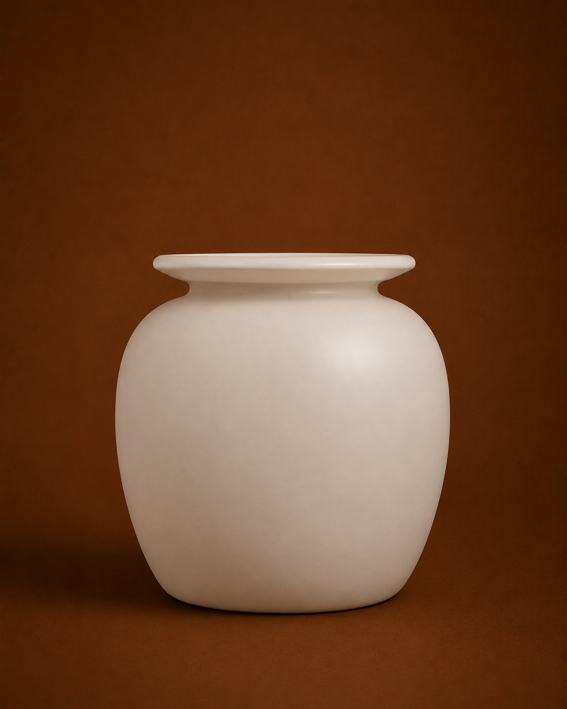 Matte Ivory Ceramic Vase for Hire