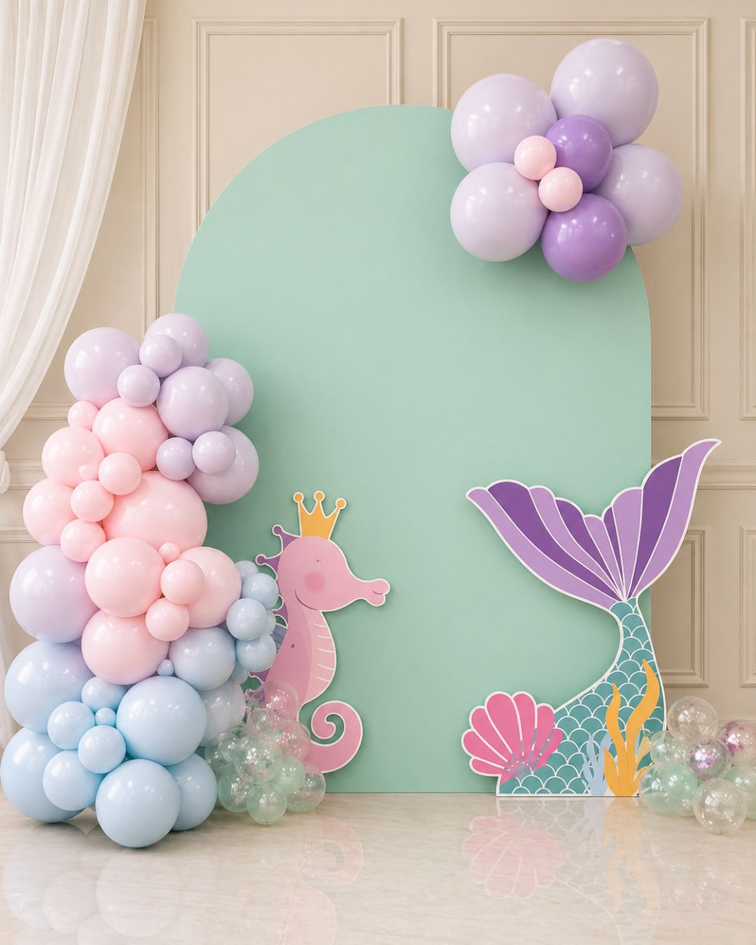 Mermaid Dreams Luxury Backdrop Setup