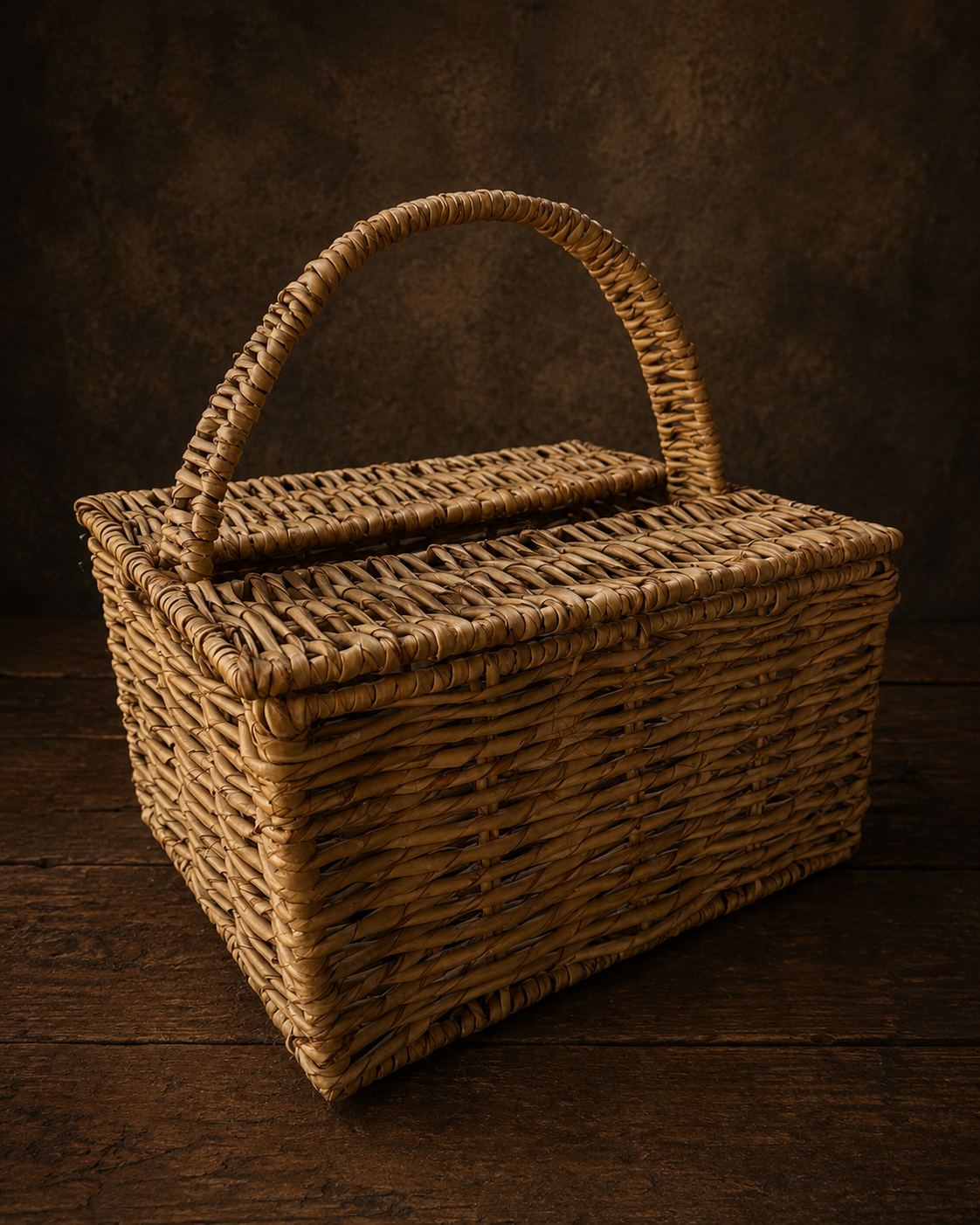 Natural Wicker Picnic Basket for Hire
