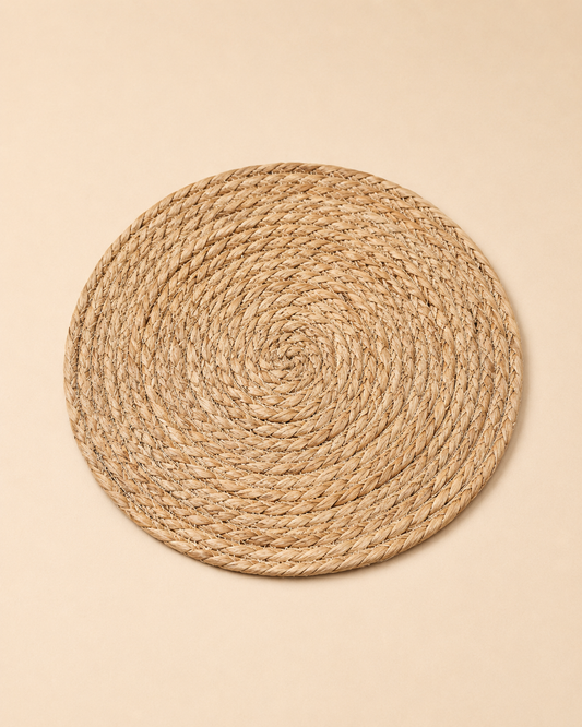 Natural Woven Round Placemat for Hire
