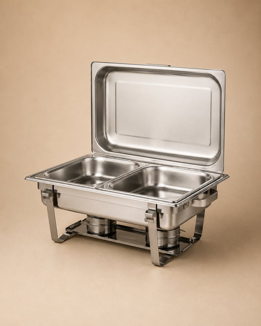 Premium Stainless Steel Double Chafing Dish for Hire