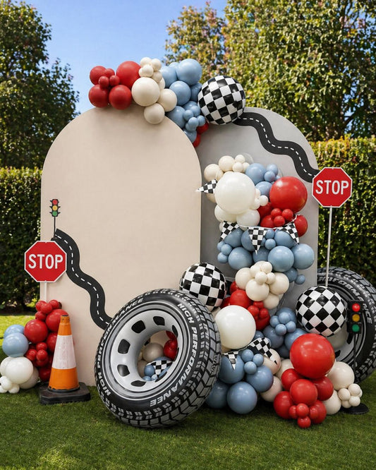 Race Day Luxury Backdrop Setup
