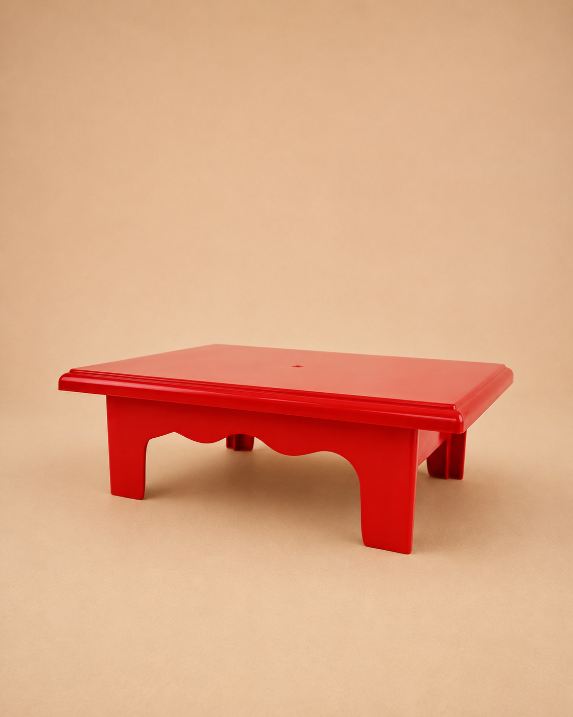 Red Square Food Display Riser for Hire