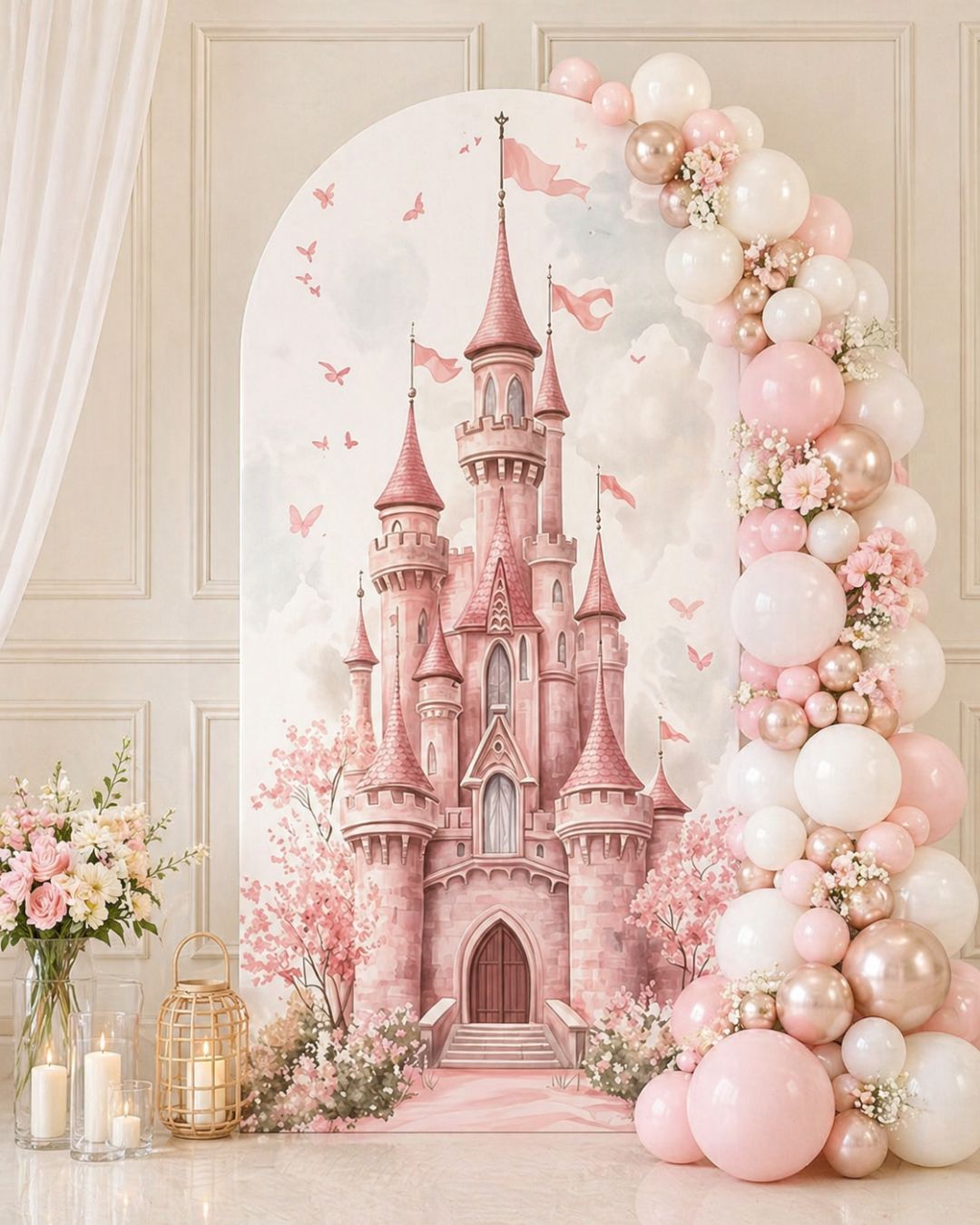 Royal Princess Castle Backdrop Setup