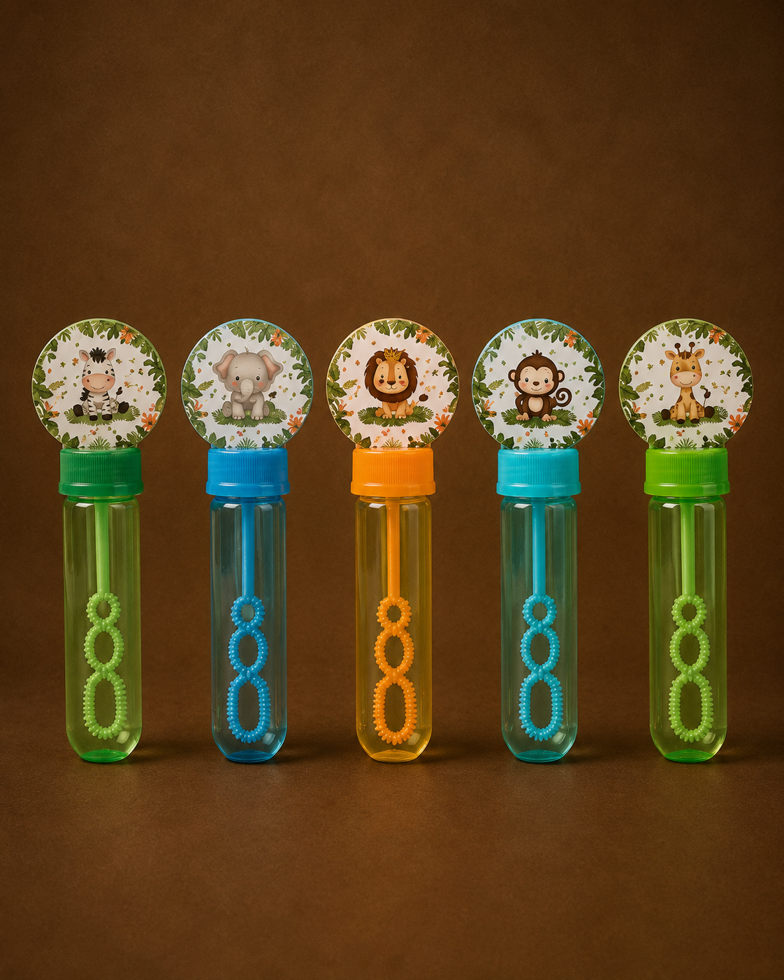 Safari Animal Bubble Tubes Set 12pcs