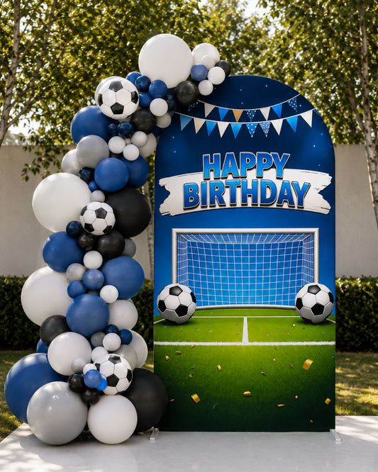 Soccer Birthday Backdrop Setup Package