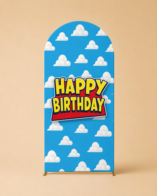 Toy Story Arch Backdrop Cover – Happy Birthday for Hire