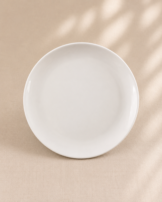 White Coupe Dinner Plate for Hire