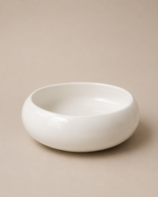 White Modern Styling Bowl for Hire