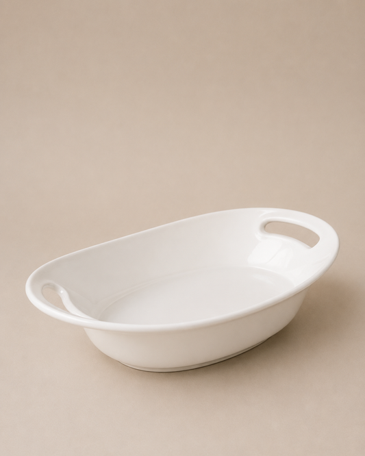 White Oval Serving Bowl to Hire